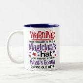 Tasse 2 Couleurs Citation de café sarcastique (Gauche)