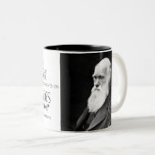 Tasse 2 Couleurs Citation de Charles Darwin (Devant droit)