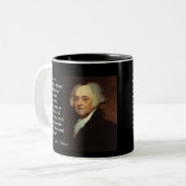 Tasse 2 Couleurs Citation de choses têtues de John Adams les "faits (Devant gauche)