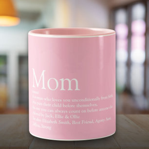 Tasse 2 Couleurs Citation de définition de la meilleure maman du mo