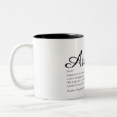 Tasse 2 Couleurs Citation de définition de la pièce minuscule Scrip (Gauche)