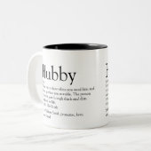 Tasse 2 Couleurs Citation de définition de mari noir et blanc moder (Devant gauche)