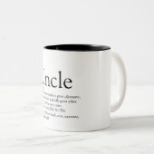 Tasse 2 Couleurs Citation de définition moderne de l'oncle préféré (Devant droit)