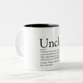 Tasse 2 Couleurs Citation de définition moderne de l'oncle préféré (Devant gauche)