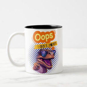 Tasse 2 Couleurs citation de dinosaure