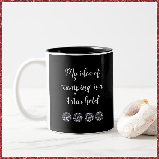 Tasse 2 Couleurs Citation de fille Glam Cute Camping