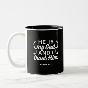 Tasse 2 Couleurs Citation de foi chrétienne – Confiez-vous en Dieu