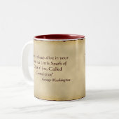 Tasse 2 Couleurs Citation de George Washington (Devant gauche)