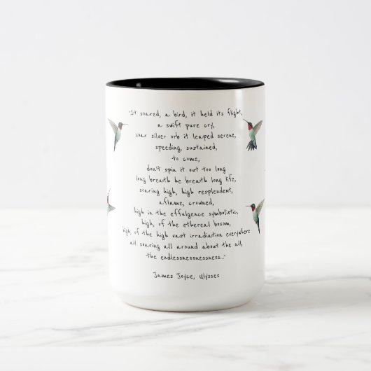 Tasse 2 Couleurs Citation de James Joyce (Centre)