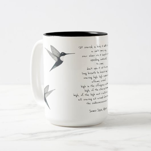 Tasse 2 Couleurs Citation de James Joyce (Devant gauche)