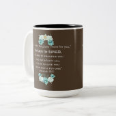 Tasse 2 Couleurs Citation de Jeremiah 29:11 (Devant gauche)