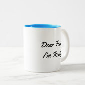 Tasse 2 Couleurs Citation de la sagesse sur l'apprentissage de l'hi (Devant droit)