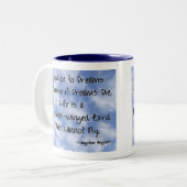 Tasse 2 Couleurs Citation de Langston Hughes Dreams (Devant gauche)