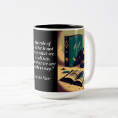 Tasse 2 Couleurs Citation de l'auteur (Devant droit)