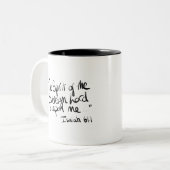 Tasse 2 Couleurs Citation de l'écriture calligraphie "Esprit ..." (Devant gauche)
