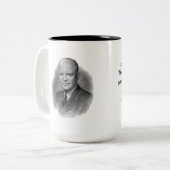 Tasse 2 Couleurs Citation de liberté de Dwight Eisenhower (Devant gauche)