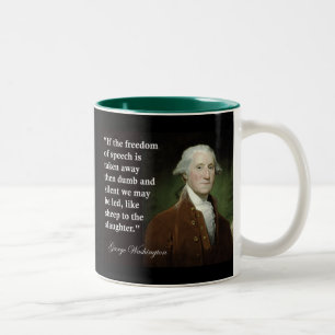 Tasse 2 Couleurs Citation de liberté de parole de George Washington