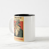 Tasse 2 Couleurs Citation de magicien drôle (Devant gauche)