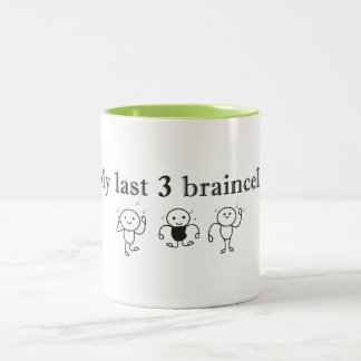Tasse 2 Couleurs Citation de mes 3 dernières cellules cérébrales en
