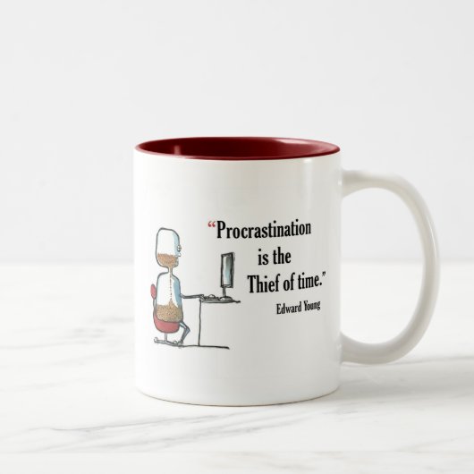 Tasse 2 Couleurs Citation de motivation d'examen par Edward Young - (Droit)