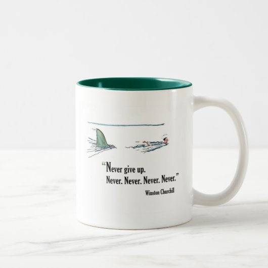 Tasse 2 Couleurs Citation de motivation d'examen par Winston (Droit)