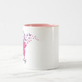 Tasse 2 Couleurs Citation de papillon (Centre)