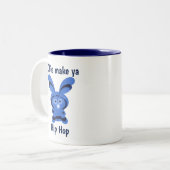 Tasse 2 Couleurs Citation de Pâques de Bunny  (Devant gauche)