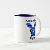 Tasse 2 Couleurs Citation de Pâques de Bunny  (Devant droit)