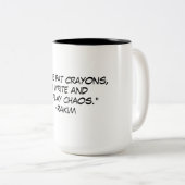 Tasse 2 Couleurs Citation de rap Rakim Fat Crayons (Devant droit)