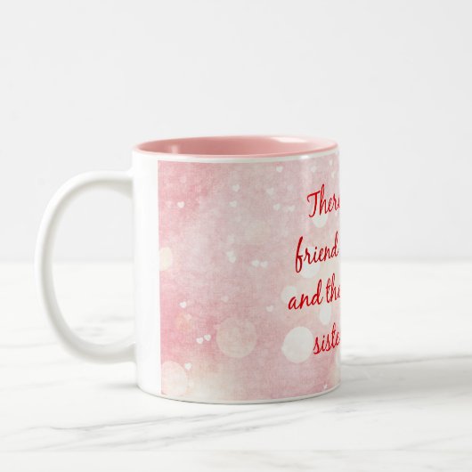 Tasse 2 Couleurs Citation de soeur (Gauche)