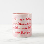 Tasse 2 Couleurs Citation de soeur (Centre)