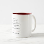 Tasse 2 Couleurs Citation de Thomas Jefferson (Devant droit)