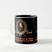 Tasse 2 Couleurs Citation d'Edmund Burke : Triomphes mauvais (Devant gauche)