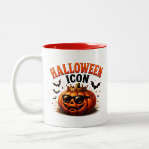 Tasse 2 Couleurs 👑 Citation drôle de citrouille d'Halloween 🎃