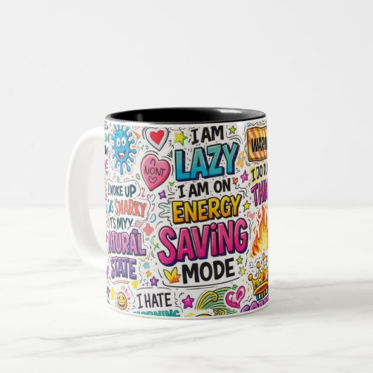 Tasse 2 Couleurs Citation drôle et sarcastique (Devant gauche)