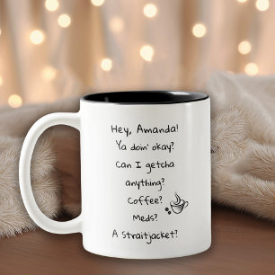 Tasse 2 Couleurs Citation drôle pour amateur de café
