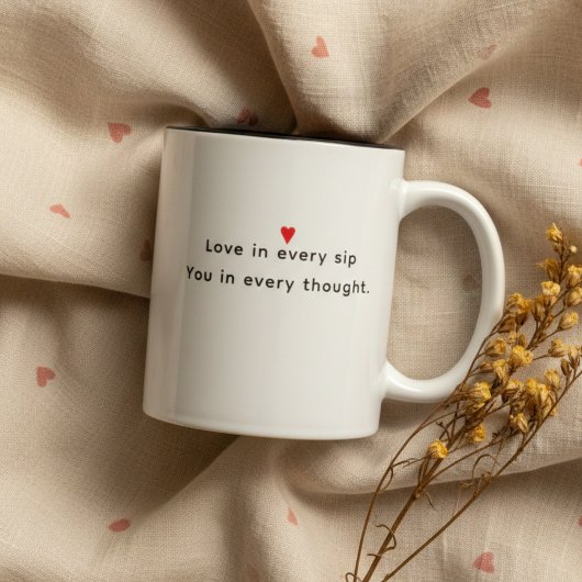 Tasse 2 Couleurs Citation du cœur