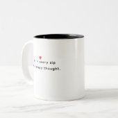 Tasse 2 Couleurs Citation du cœur (Devant gauche)