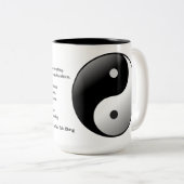 Tasse 2 Couleurs Citation du Tao Teh Ching sur l'obscurité (Devant droit)