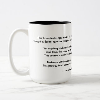 Tasse 2 Couleurs Citation du Tao Teh Ching sur l'obscurité