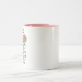 Tasse 2 Couleurs Citation Florale Rétro  (Centre)