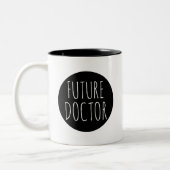 Tasse 2 Couleurs Citation future de doctorat // profession (Gauche)