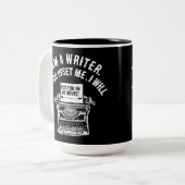 Tasse 2 Couleurs Citation humoristique de l'écrivain (Devant gauche)