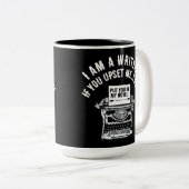 Tasse 2 Couleurs Citation humoristique de l'écrivain (Devant droit)