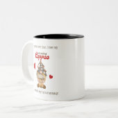 Tasse 2 Couleurs Citation Humour Cute Gnome Café Funny Valentines D (Devant gauche)