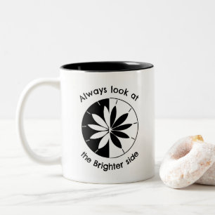 Tasse 2 Couleurs Citation Inspirant Regardez Le Côté Lumineux