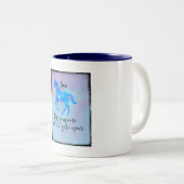 Tasse 2 Couleurs Citation inspirante avec un cheval en course libre (Devant droit)