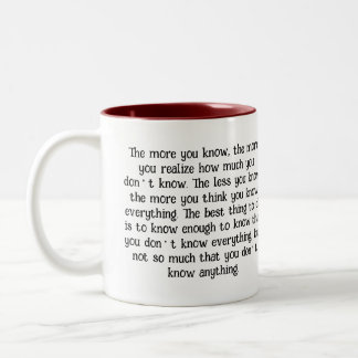 Tasse 2 Couleurs Citation Inspirationnelle amusante - Connaissez vo