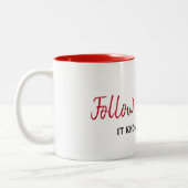 Tasse 2 Couleurs Citation Inspirationnelle En Blanc (Gauche)