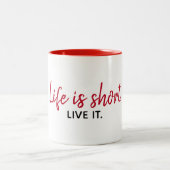 Tasse 2 Couleurs Citation Inspirationnelle En Blanc (Centre)